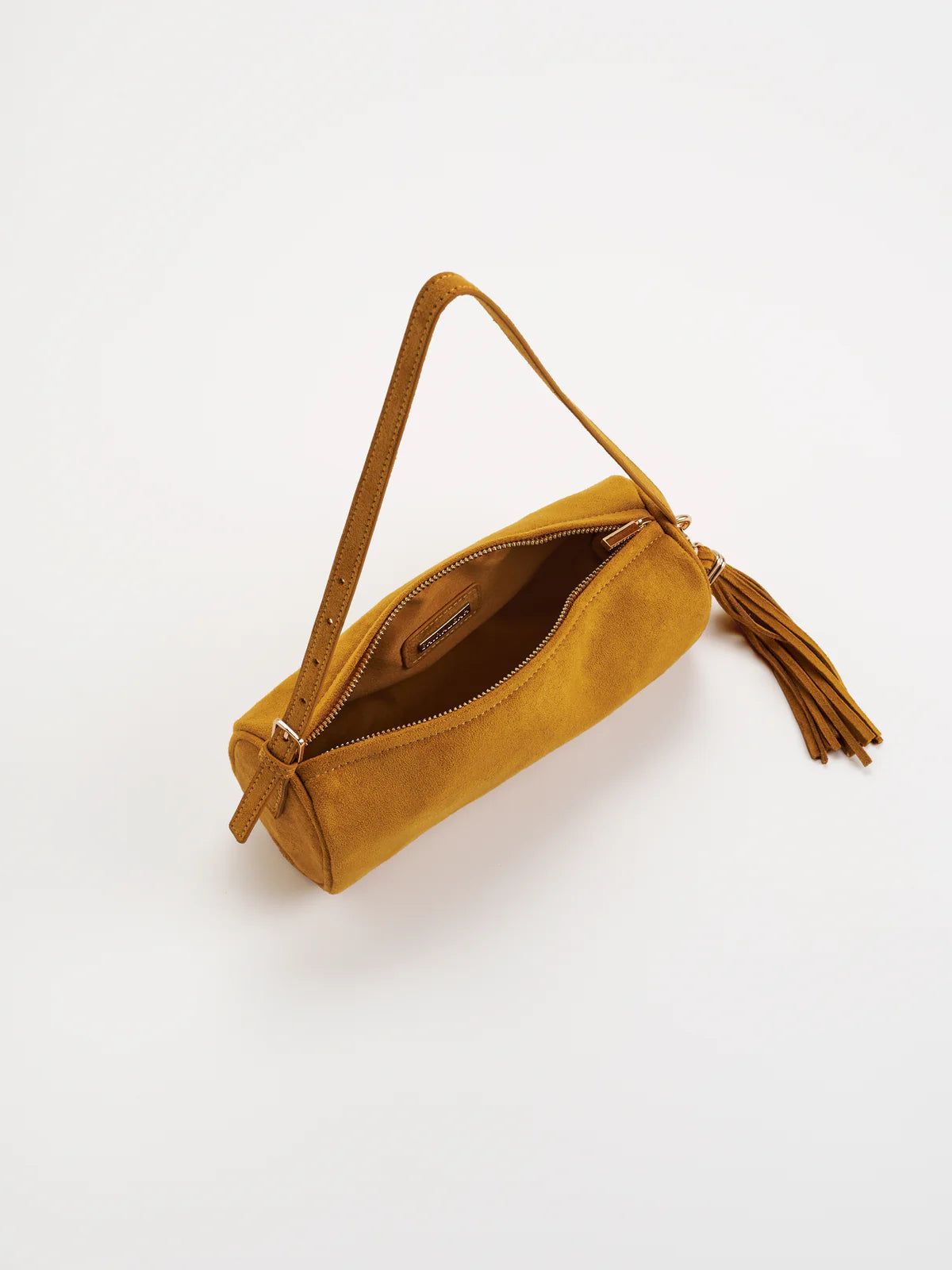 KYLIE BARREL SHOULDER BAG in Mustard