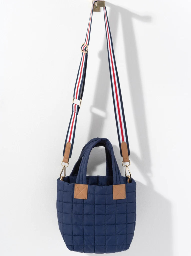 EZRA MINI TOTE CROSSBODY in Navy