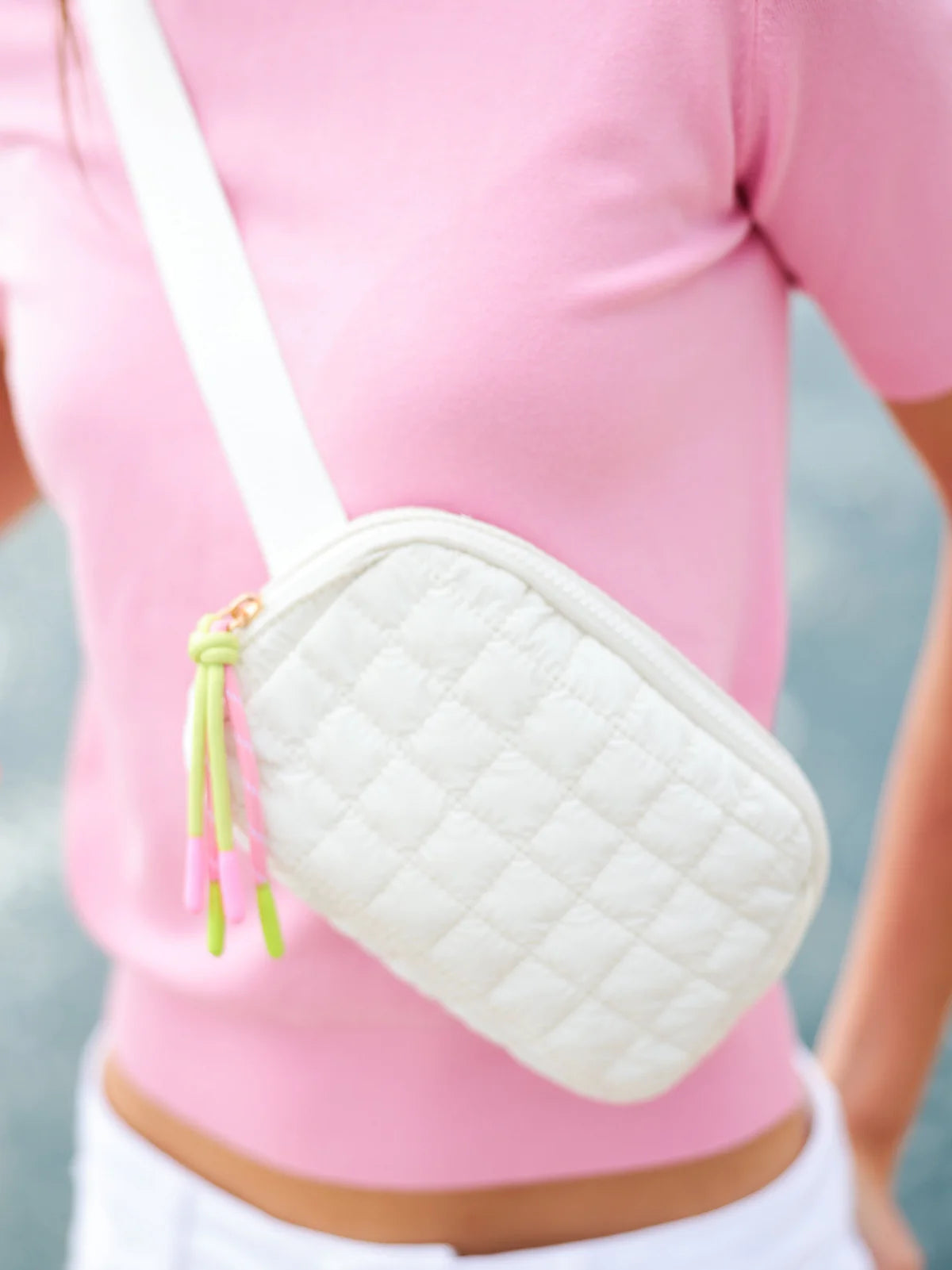 LOGAN BELT BAG in Pearl