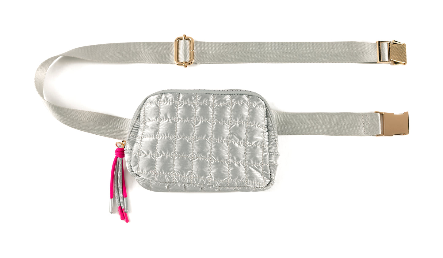 LOGAN BELT BAG in Silver
