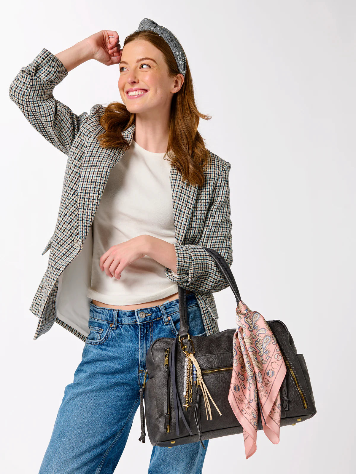 JESSIE BOWLING BAG in Grey