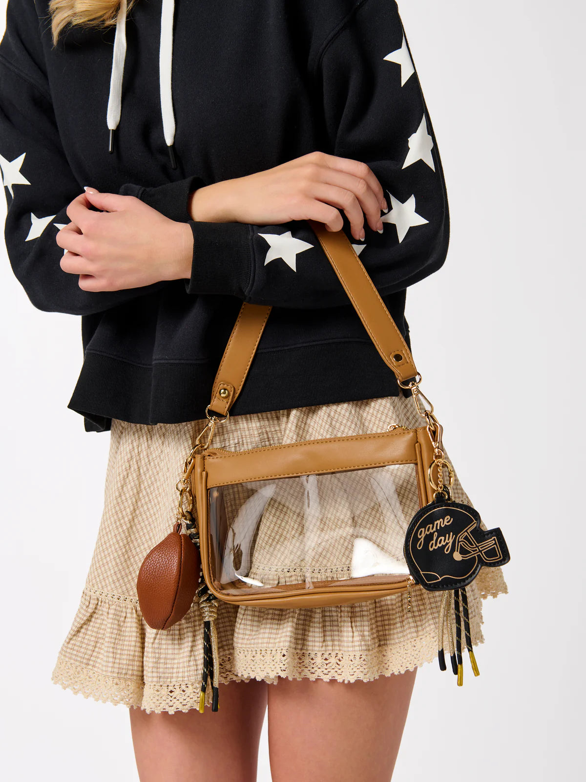 TAYLOR 2-WAY SHOULDER BAG in Tan