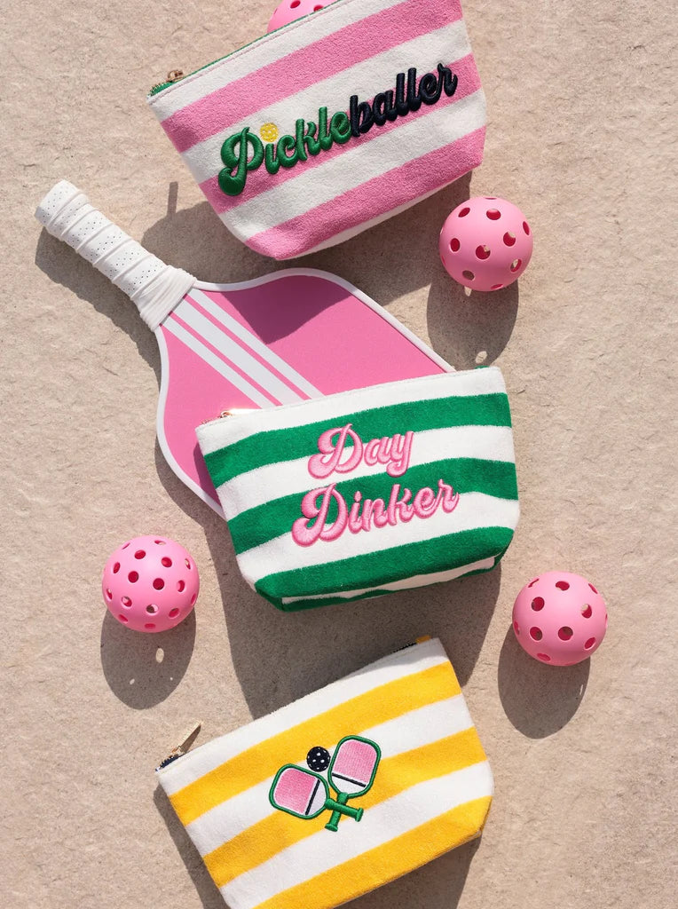 PICKLEBALLER ZIP POUCH in Pink