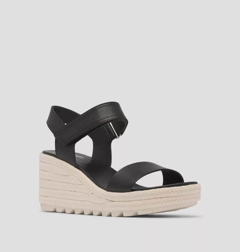 CAMERON WEDGE in Black + Chalk