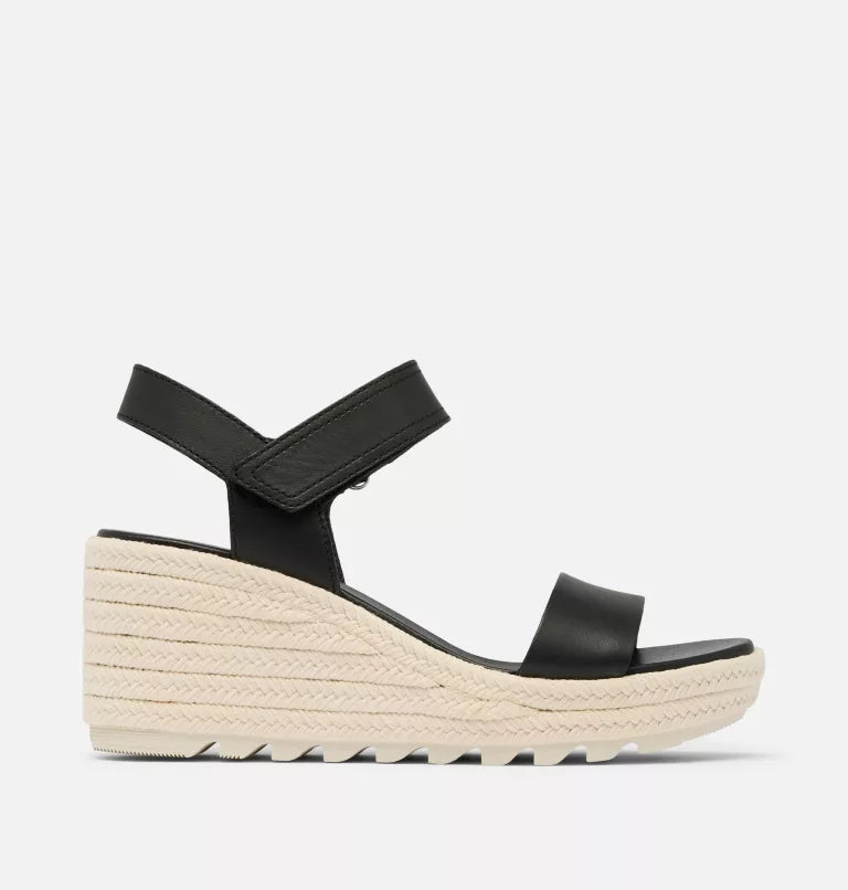CAMERON WEDGE in Black + Chalk
