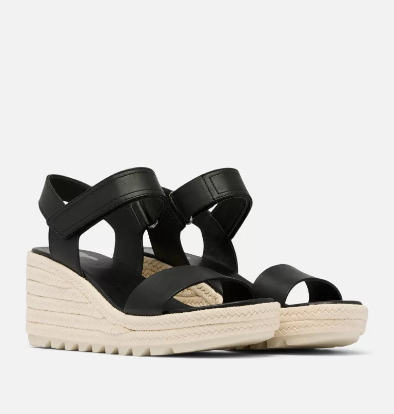 CAMERON WEDGE in Black + Chalk
