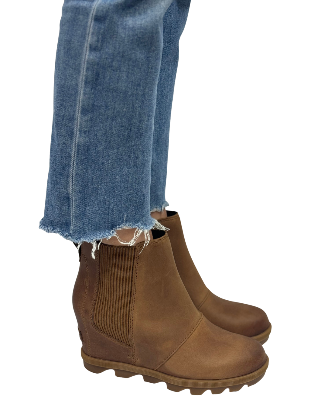 JOAN RHAPSODY CHELSEA WEDGE in Velvet Tan + Gum
