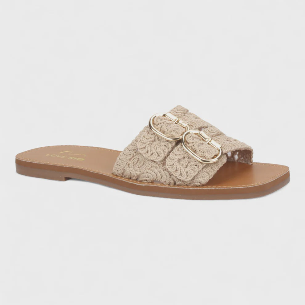 BAILEY CROCHET SANDAL in Cream