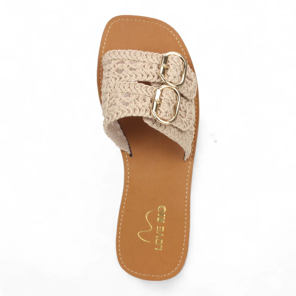 BAILEY CROCHET SANDAL in Cream
