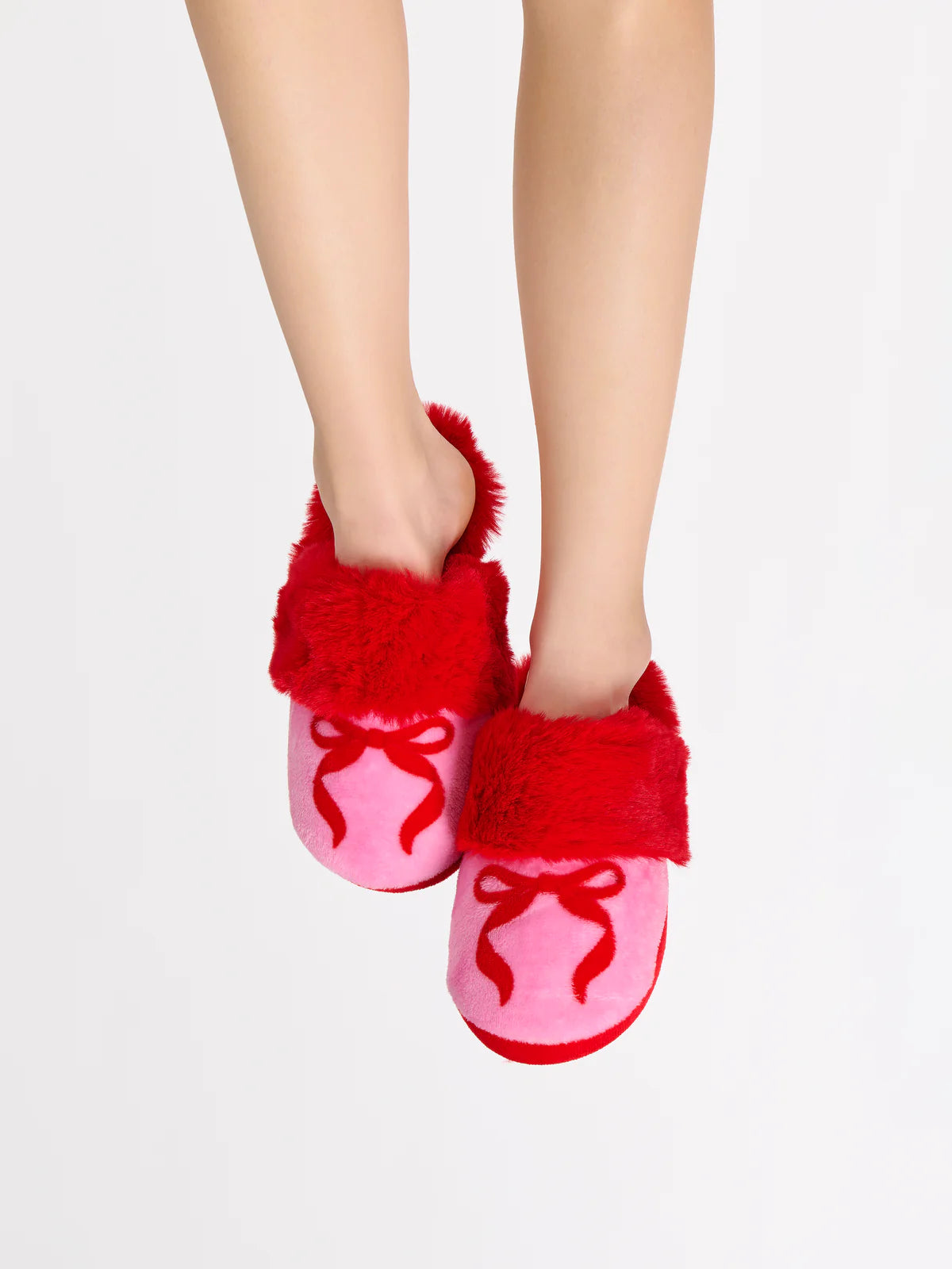 BOW SLIPPERS in Pink