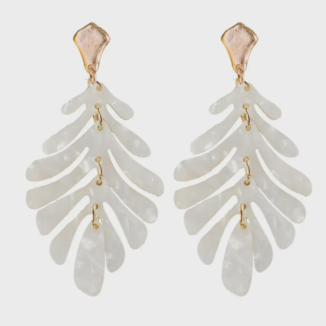 PETITE PALM DROPS in White