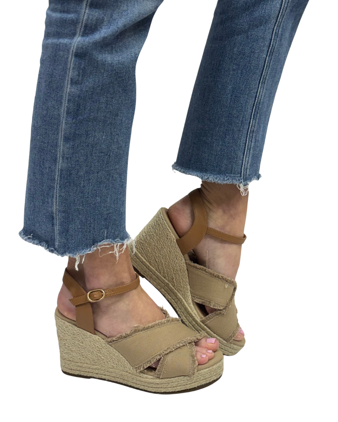 EDINA WEDGE in Taupe