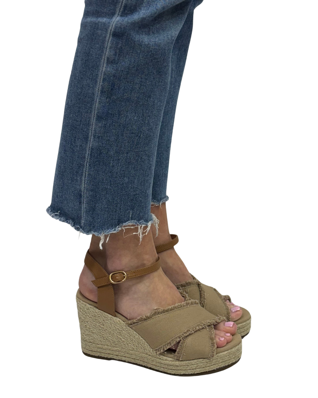 EDINA WEDGE in Taupe