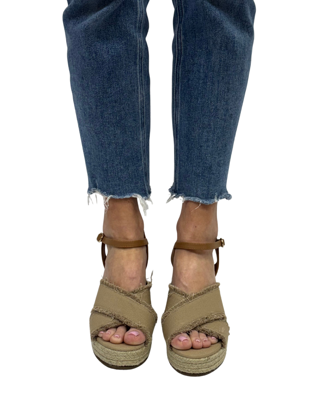 EDINA WEDGE in Taupe