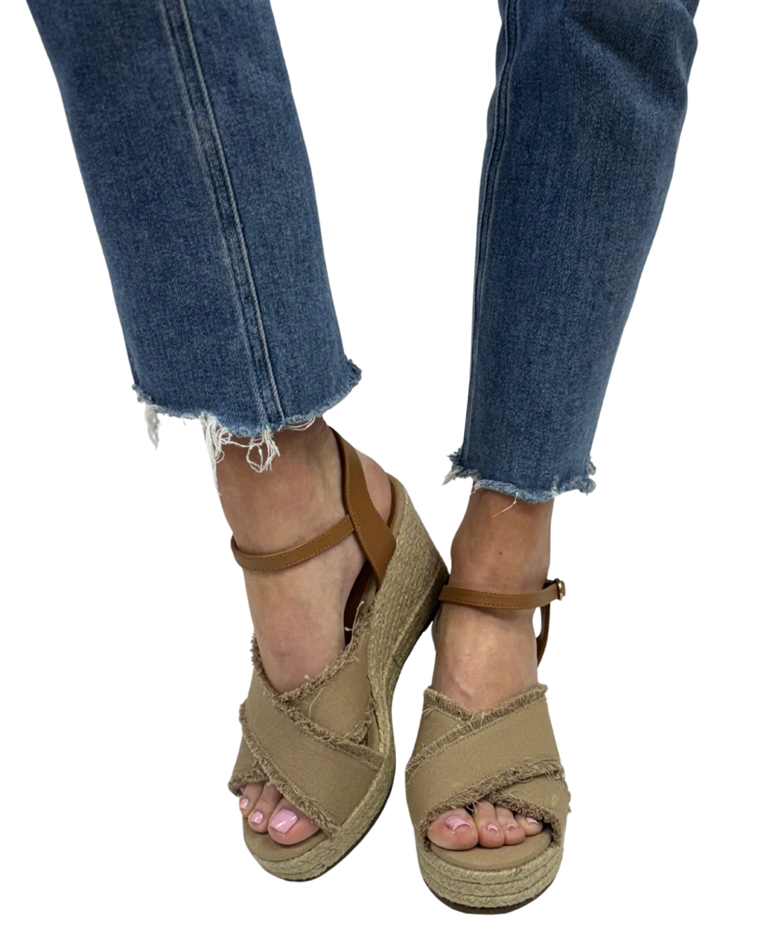 EDINA WEDGE in Taupe