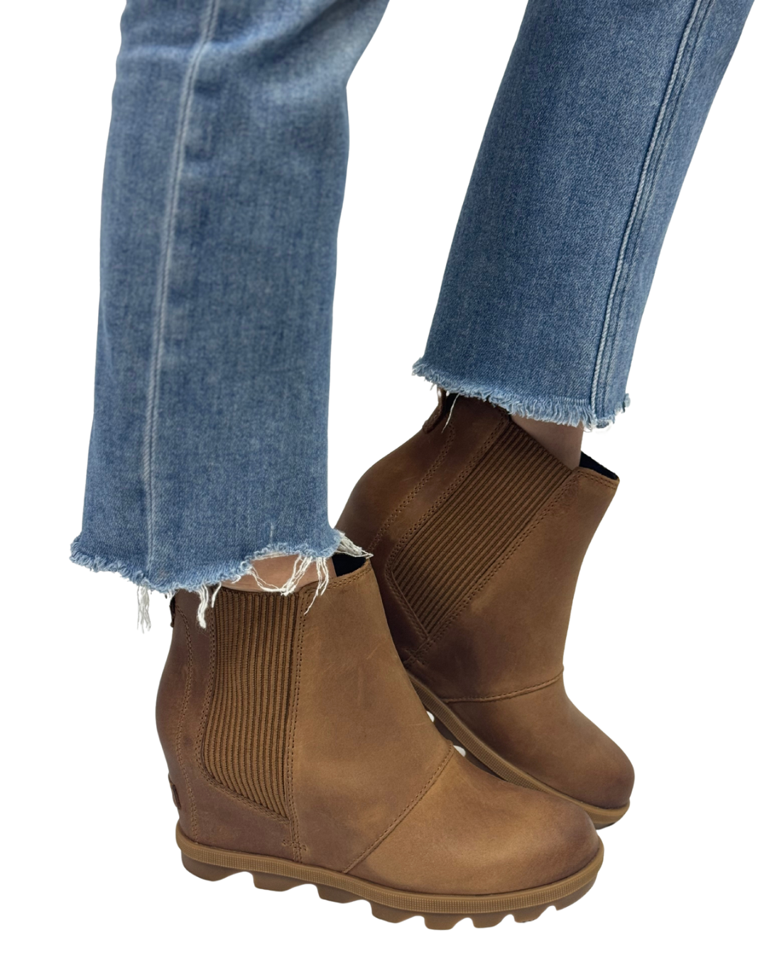 JOAN RHAPSODY CHELSEA WEDGE in Velvet Tan + Gum