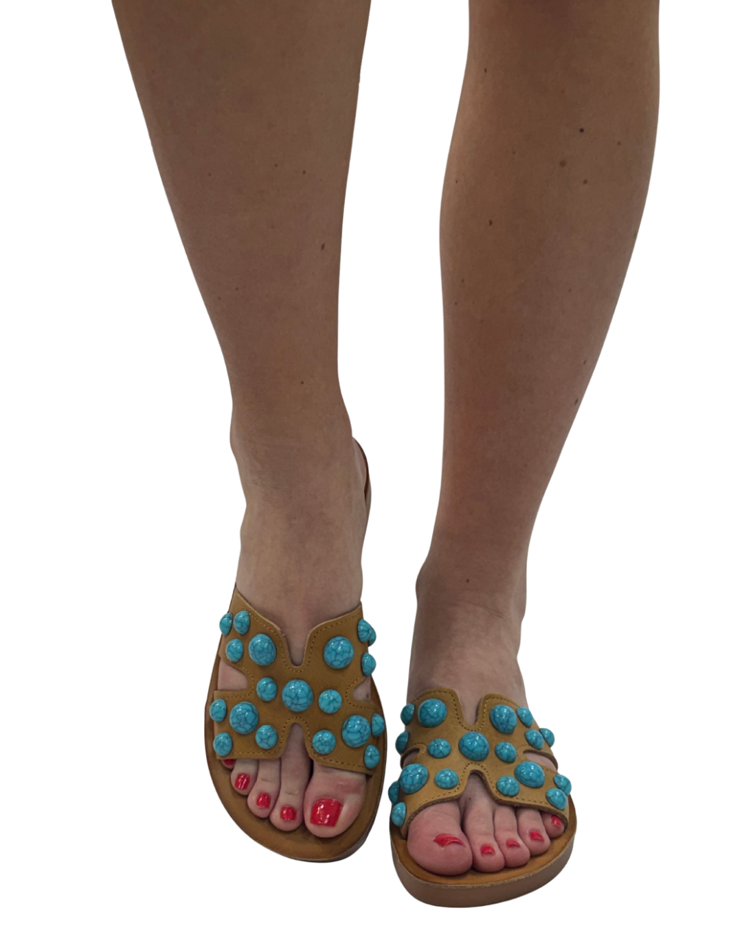 ALEX in Taupe + Turquoise