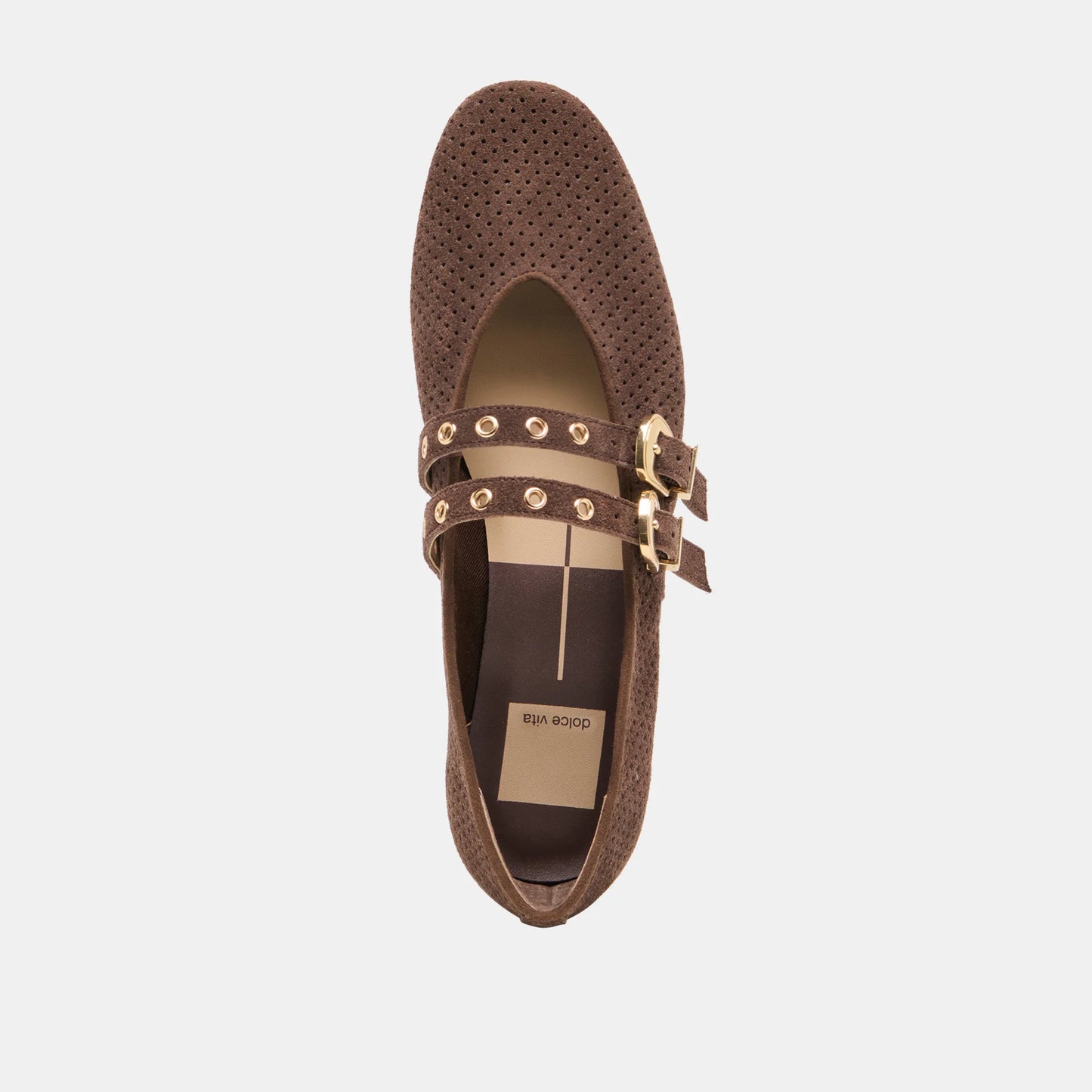 BAYLEE GROMMET in Dark Brown Perforated