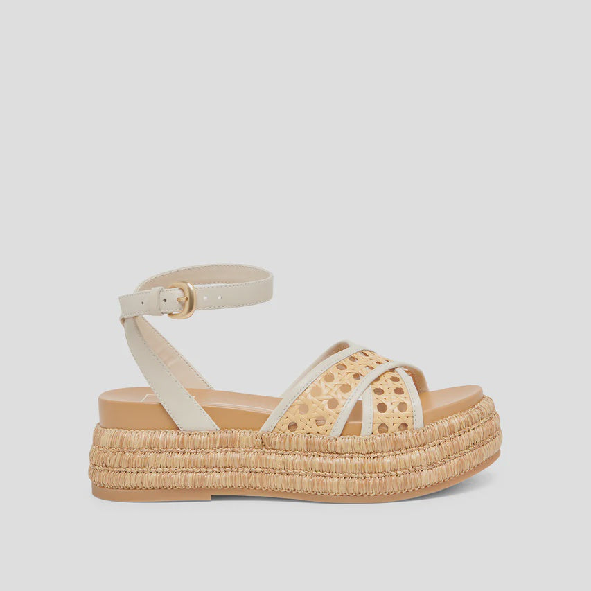 WRILEY in Creme Woven Raffia