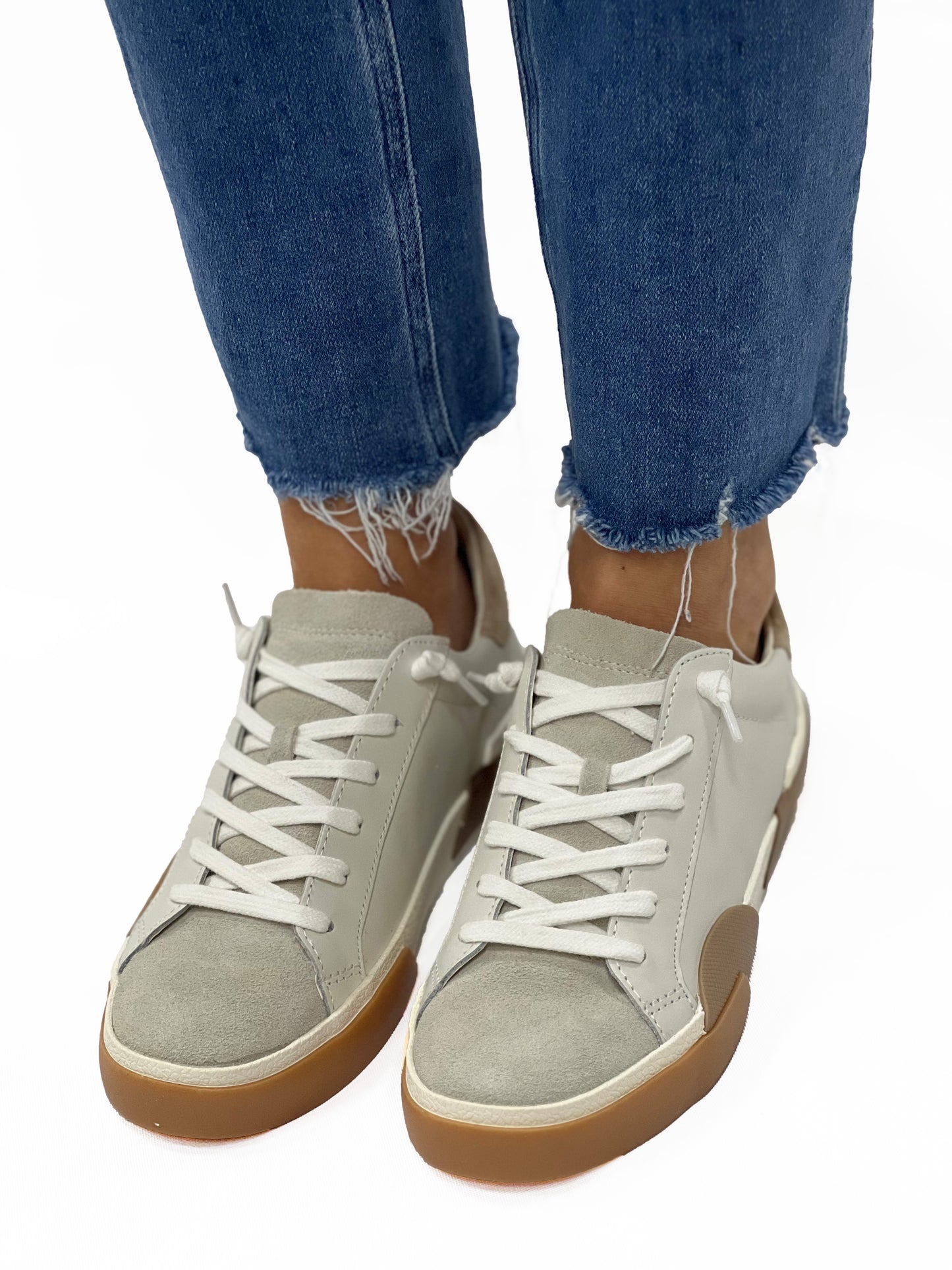 ZINA in White + Tan