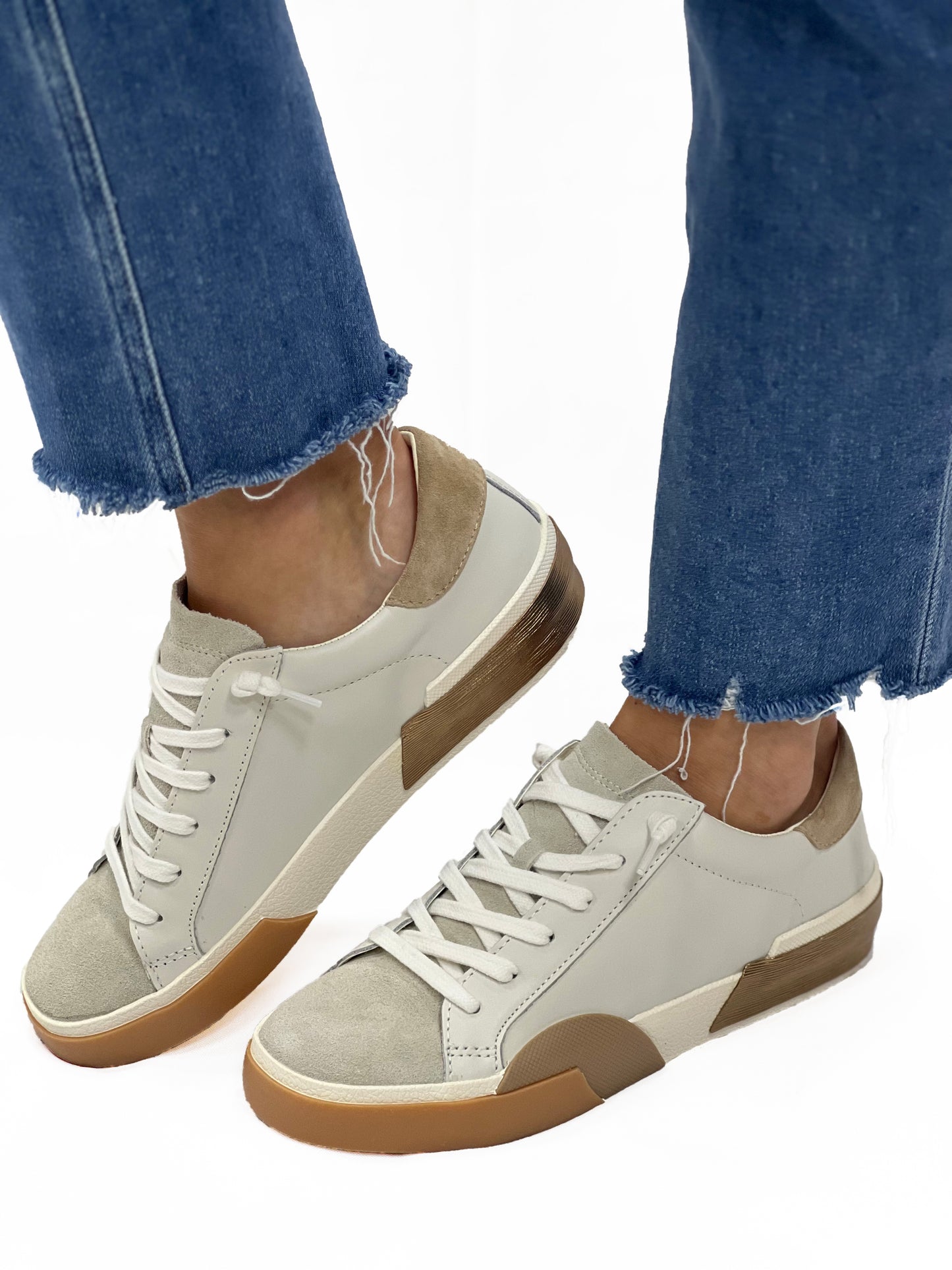 ZINA in White + Tan