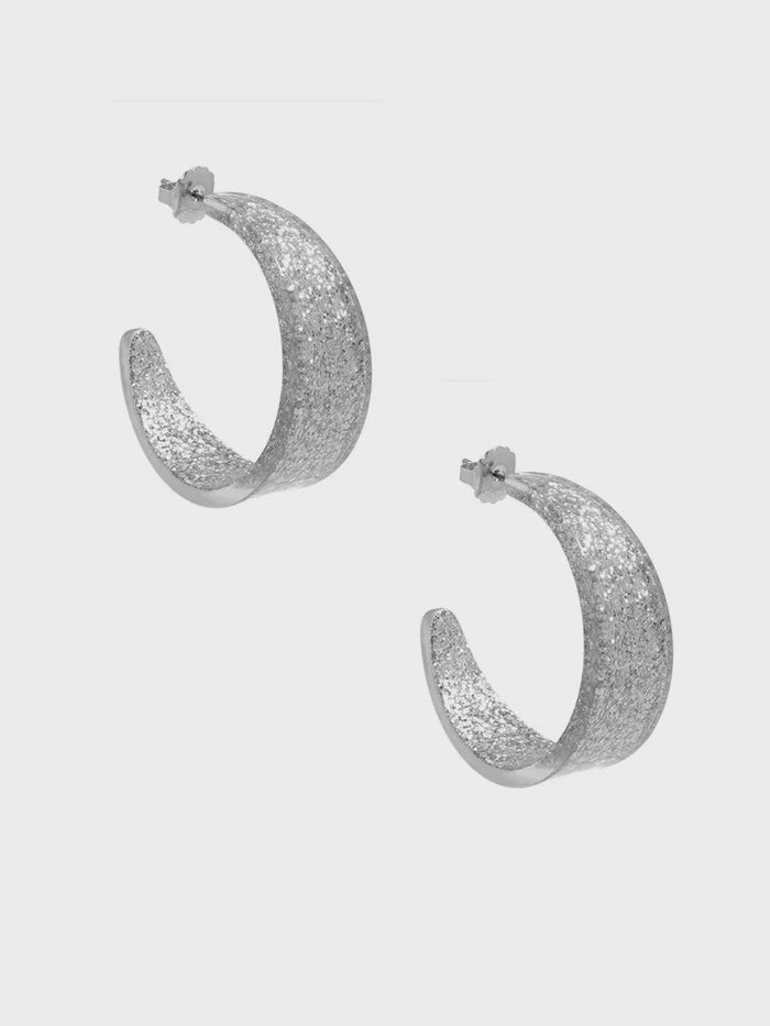 GEORGIA HOOP EARRING in Silver