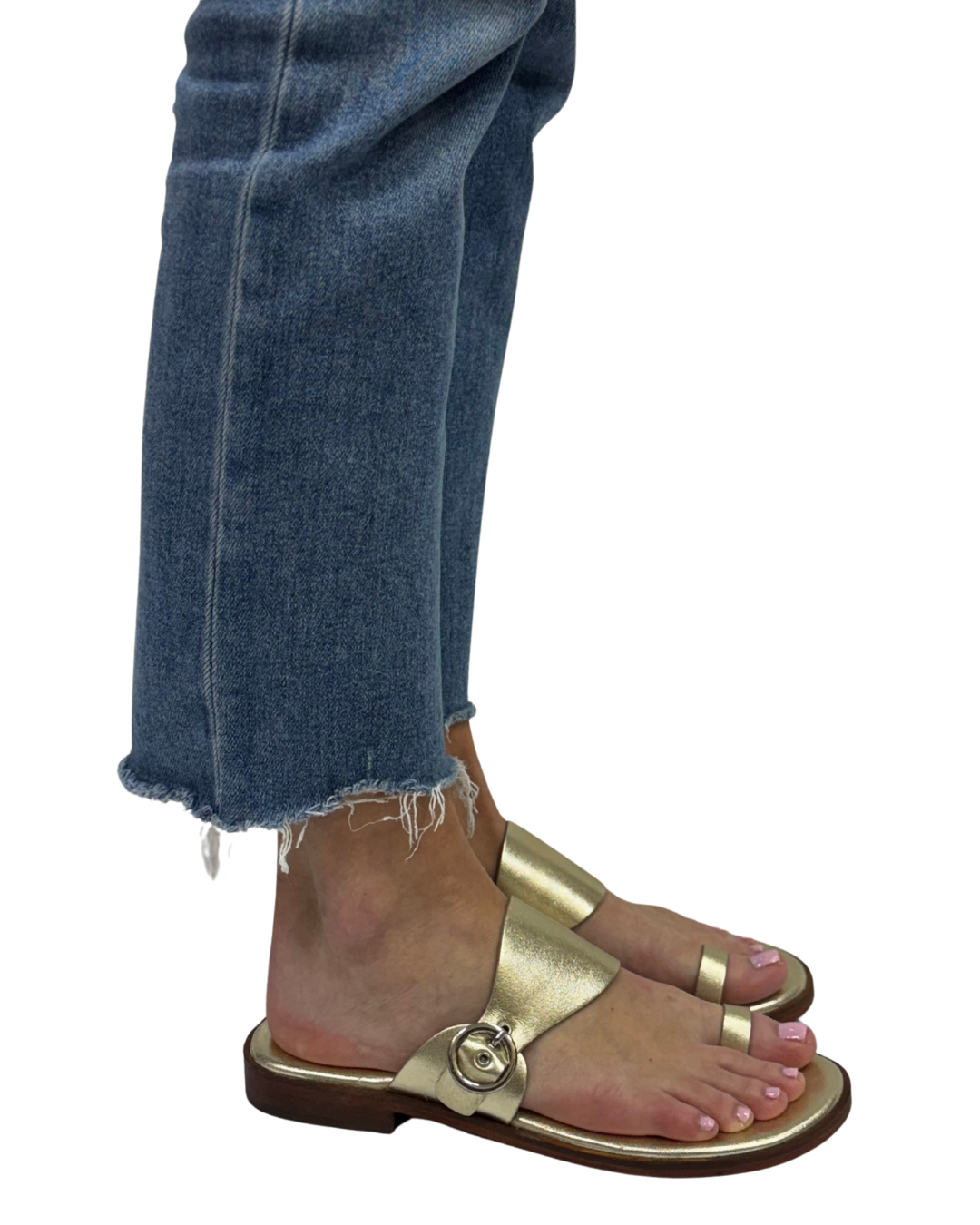 BARCELONA SLIP ON SANDAL in Gold