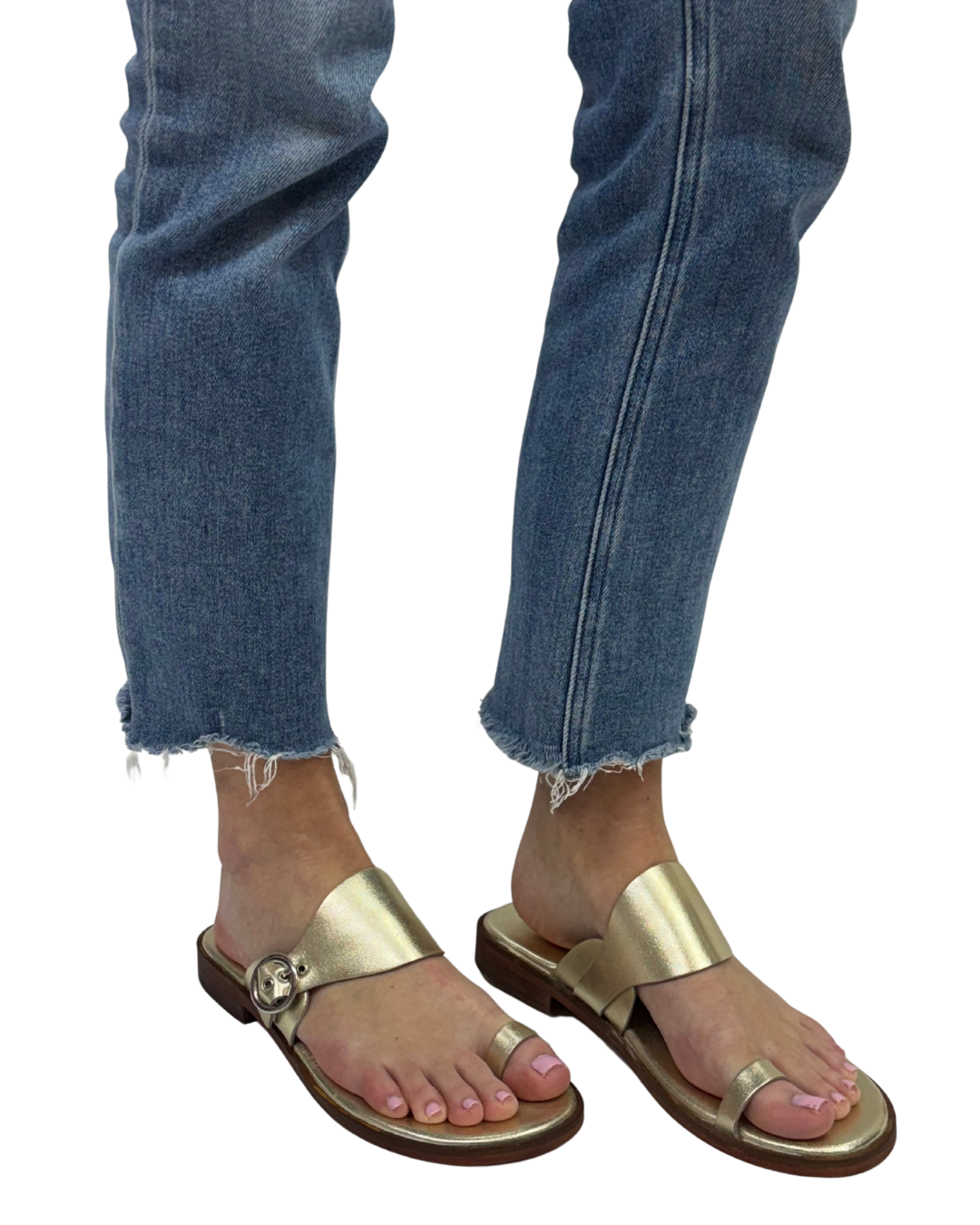 BARCELONA SLIP ON SANDAL in Gold