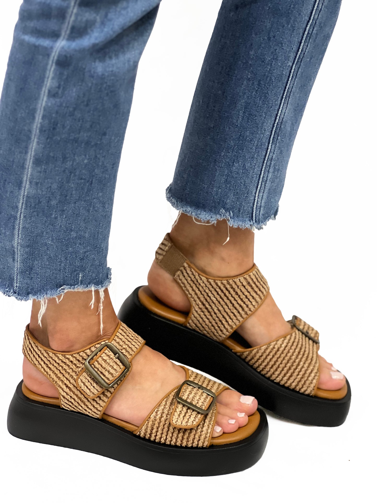 MANDI WEAVE SANDAL in Natural