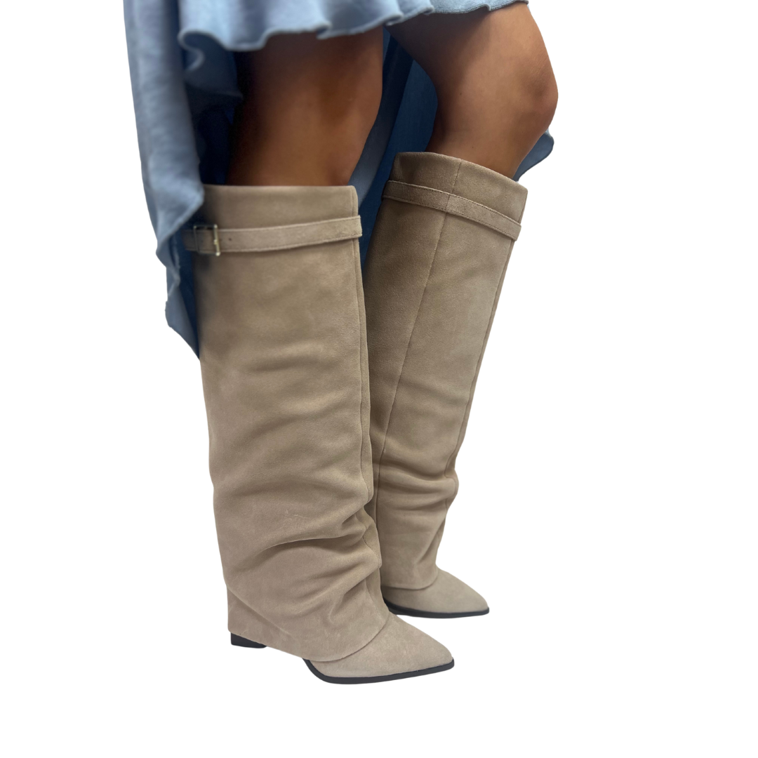 FELICITY FOLDOVER BOOT in Dust Bunny