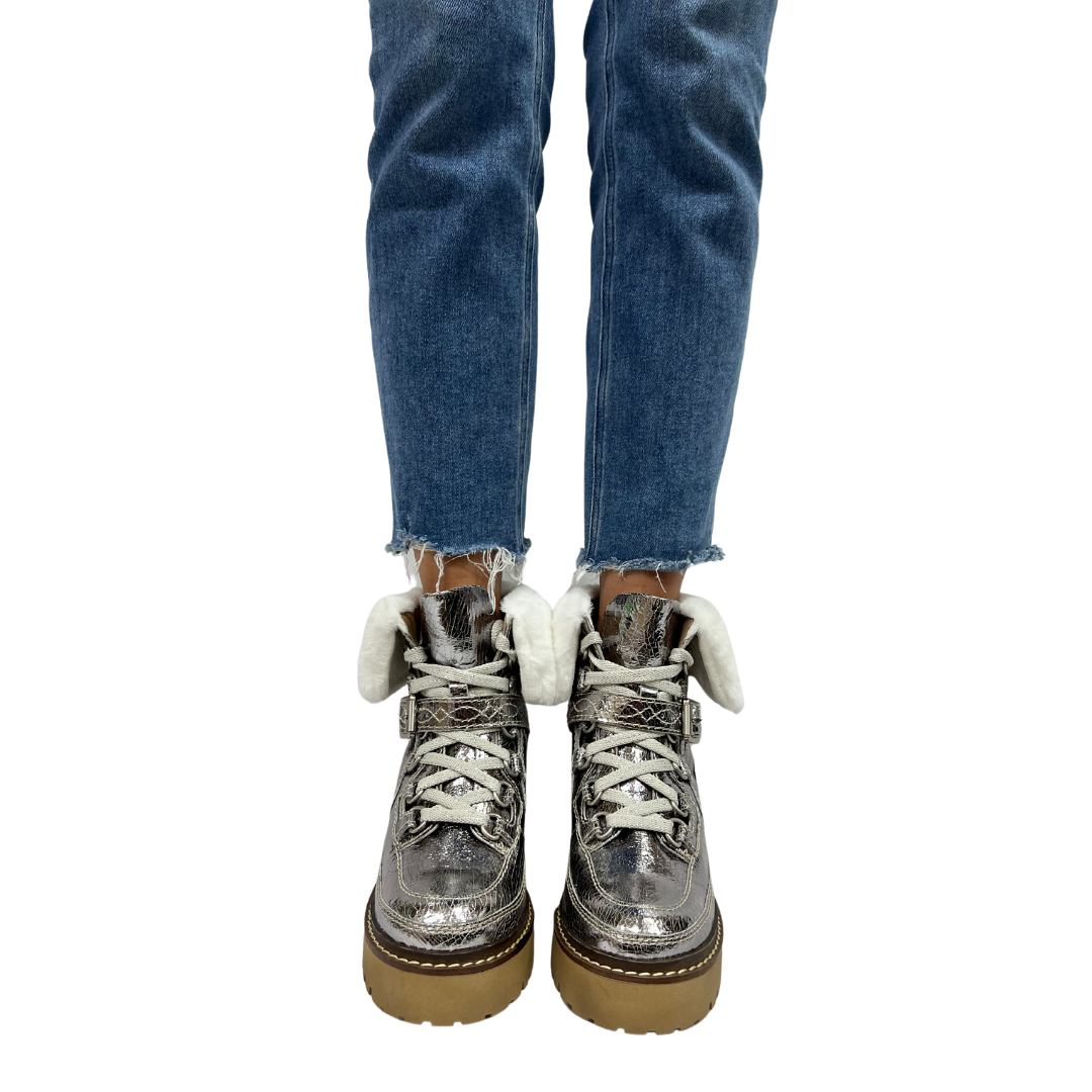 COZY JASPER HIKER ANKLE BOOT in Pale Pewter