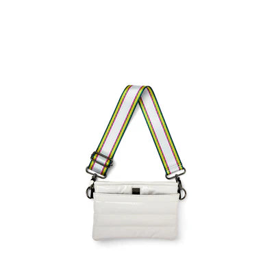 BUM BAG CROSSBODY in Ivory Patent