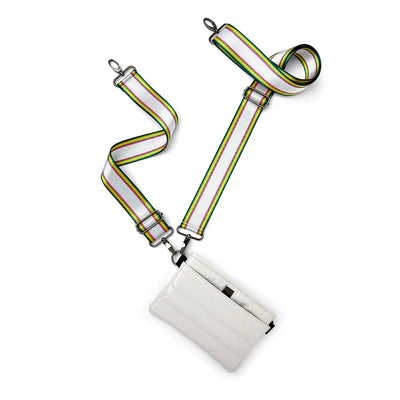 BUM BAG CROSSBODY in Ivory Patent
