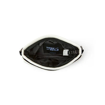 BUM BAG CROSSBODY in Ivory Patent
