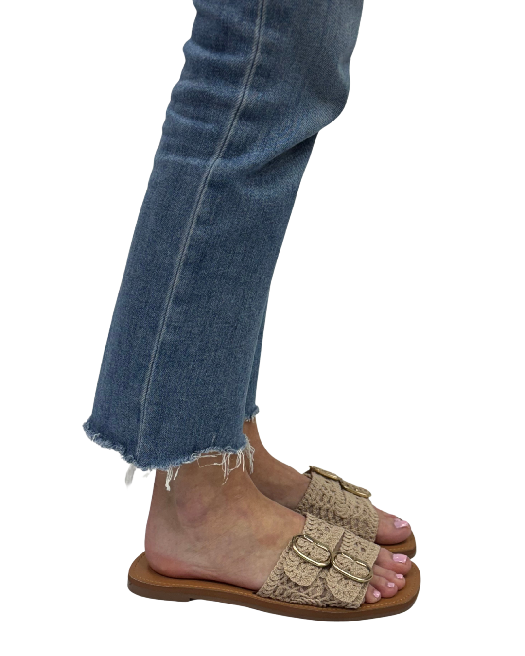 BAILEY CROCHET SANDAL in Cream