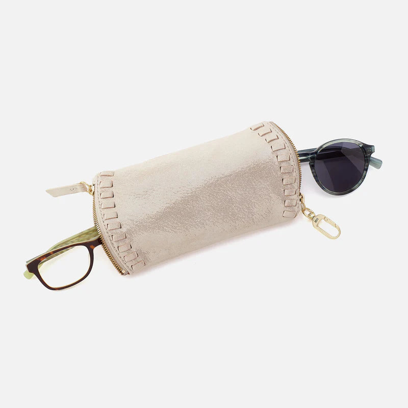 SPARK DOUBLE EYEGLASS CASE in Sand Shimmer