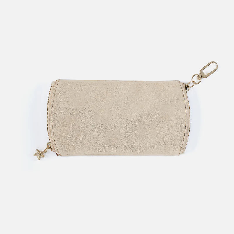 SPARK DOUBLE EYEGLASS CASE in Sand Shimmer Studded