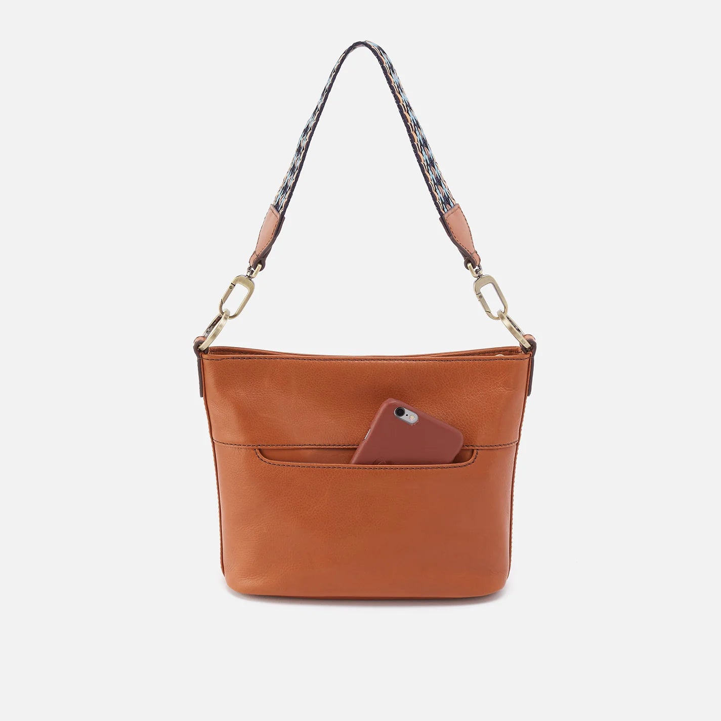 BELLE CONVERTIBLE SHOULDER BAG in Honey Brown