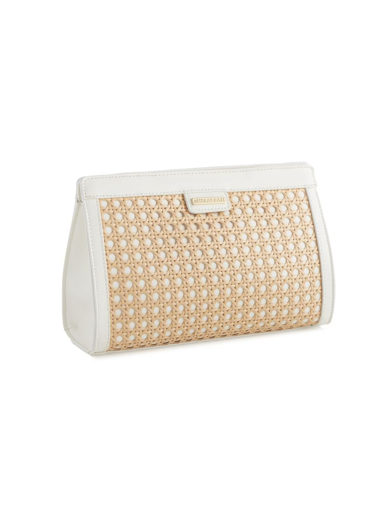 SOLEIL CLUTCH in White