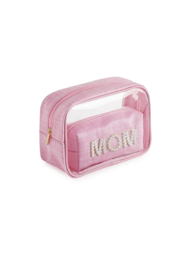 MOM SET OF 2 COSMETIC CASES in Pink