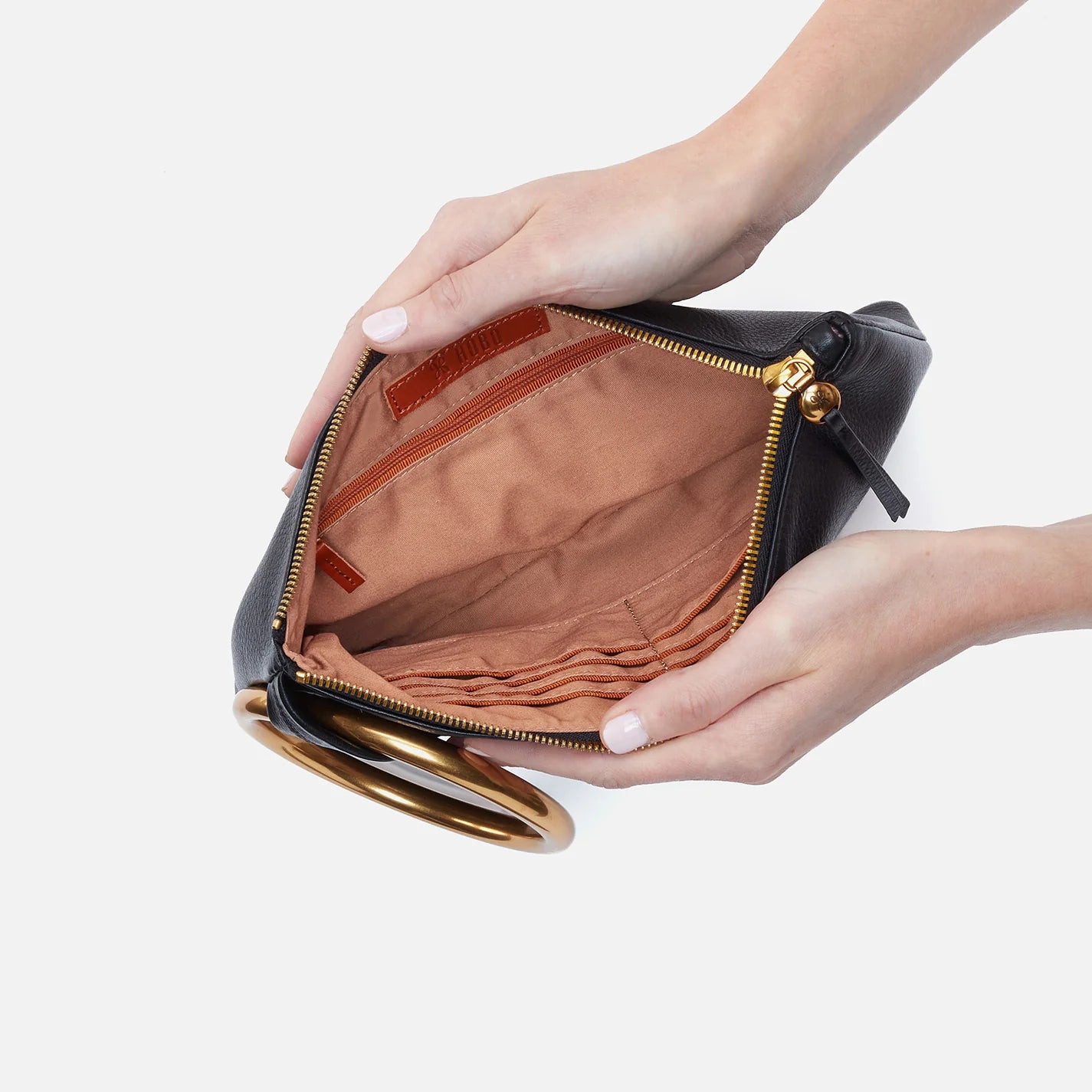 SHEILA RING CLUTCH in Black