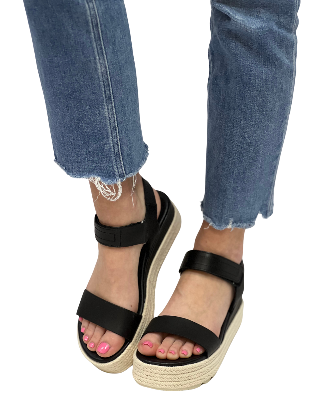 CAMERON FLATFORM in Black + Chalk