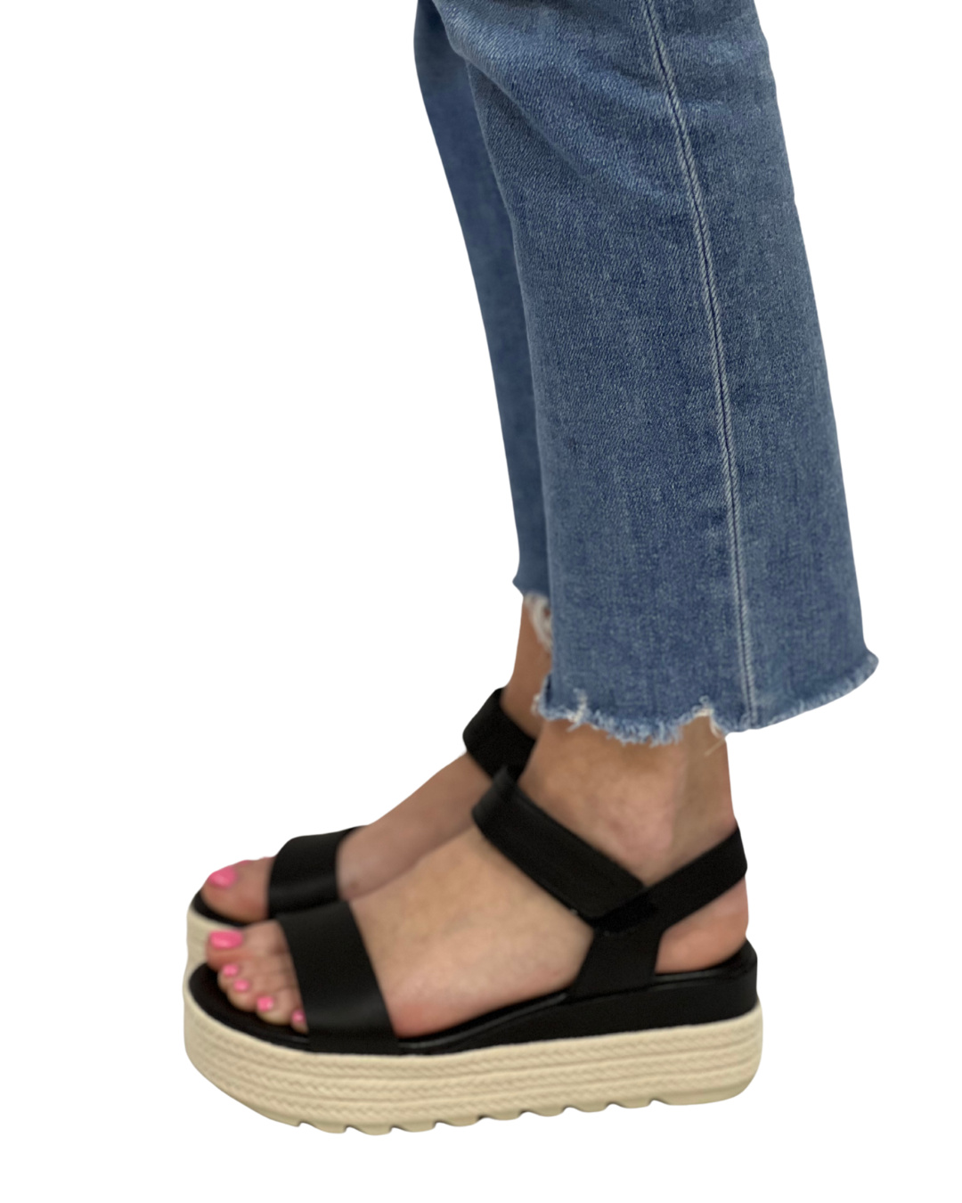 CAMERON FLATFORM in Black + Chalk