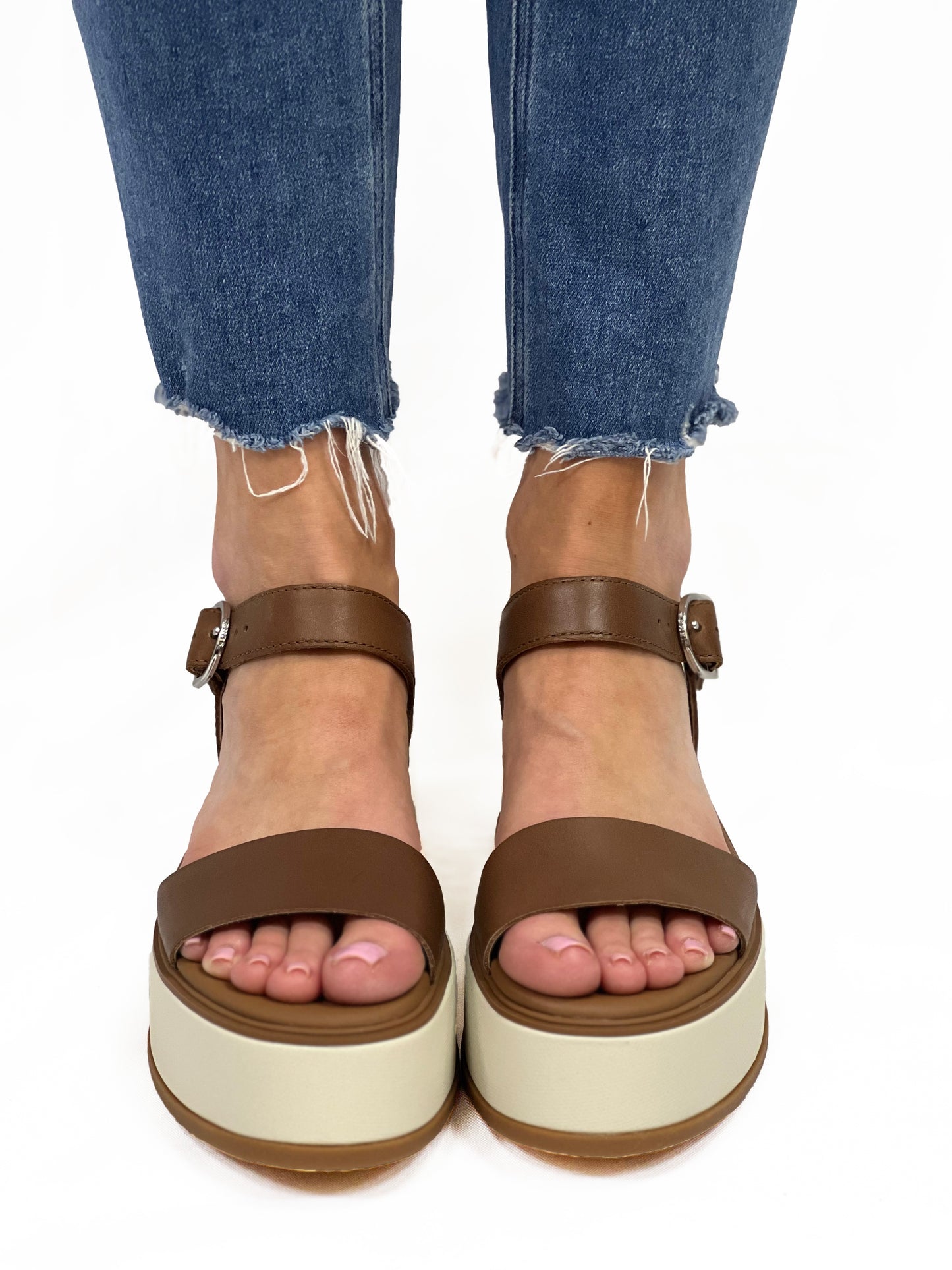 DAYSPRING ANKLE STRAP SANDAL in Velvet Tan + Chalk