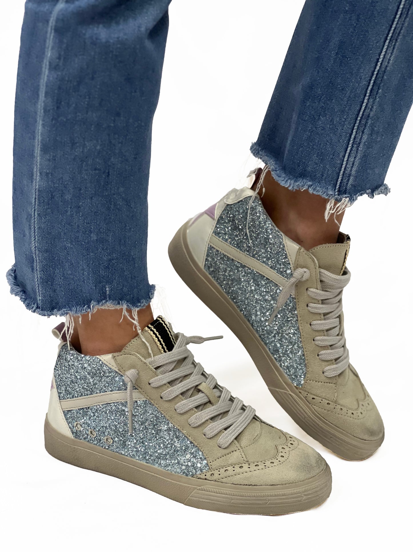 RILEY in Blue Glitter