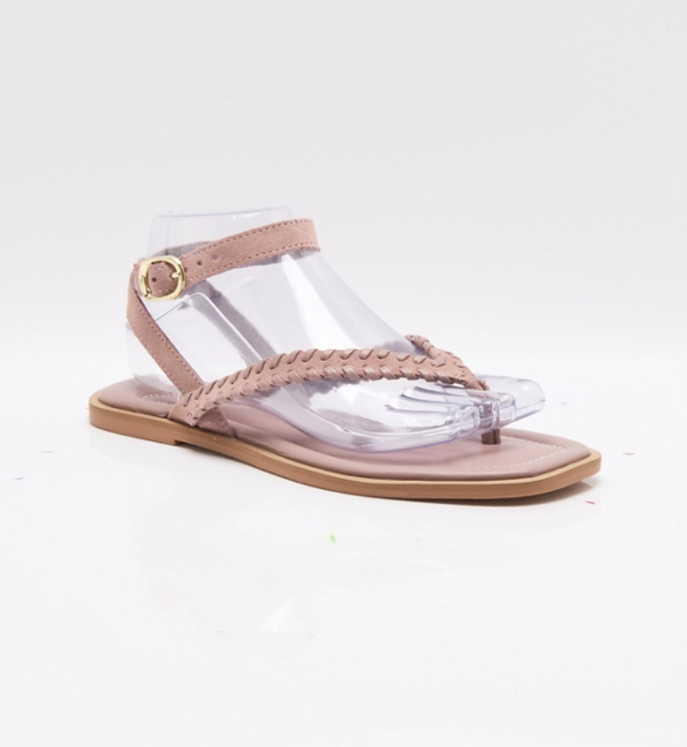 WAVERLY WHIPSTITCH THONG in Pearl Blush