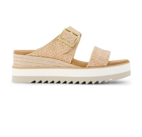 DIANA MULE BUCKLE in Oatmeal Metallic