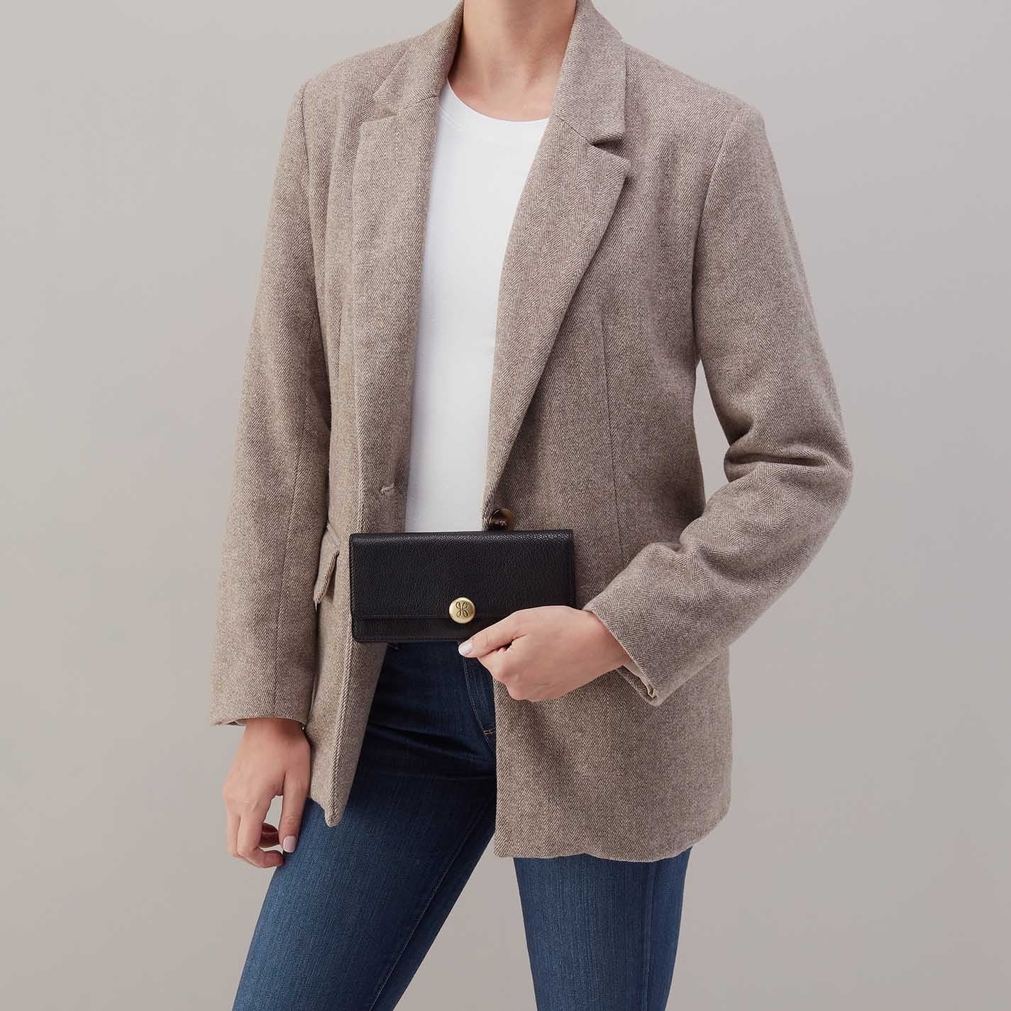 HUTTON LARGE WALLET in Black