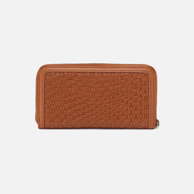 NILA LARGE ZIP AROUND WALLET in Wheat Weave