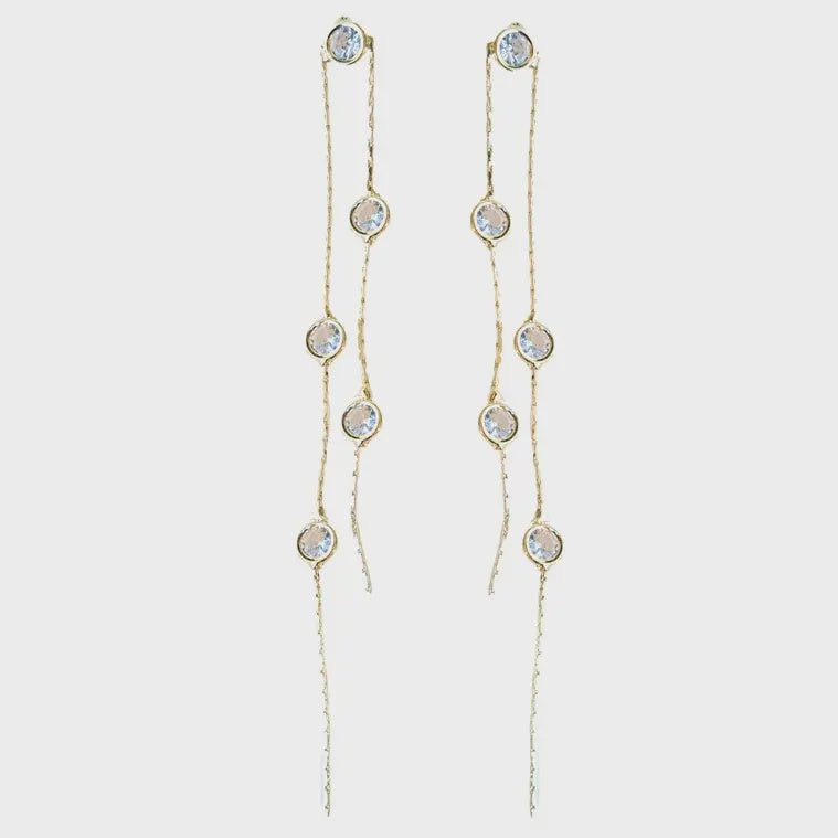 MINIMALIST DUSTER DROPS in Gold + Crystal